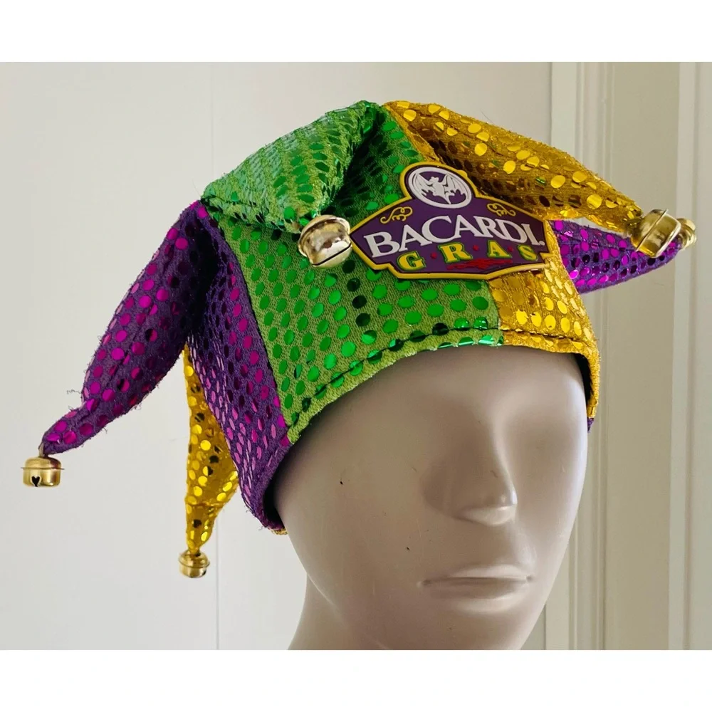 Rare Bacardi Mardi Gras Jester Hat